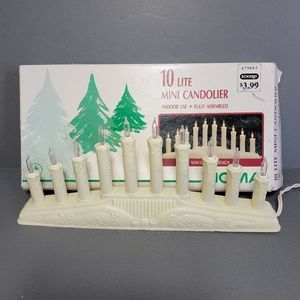 Noma Christmas 10 Light Mini Electric Candolier Original Box Tested Retro Vtg